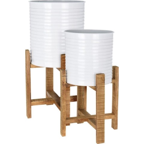 2 VASI ACCIAIO BIANCO CSUPPOR